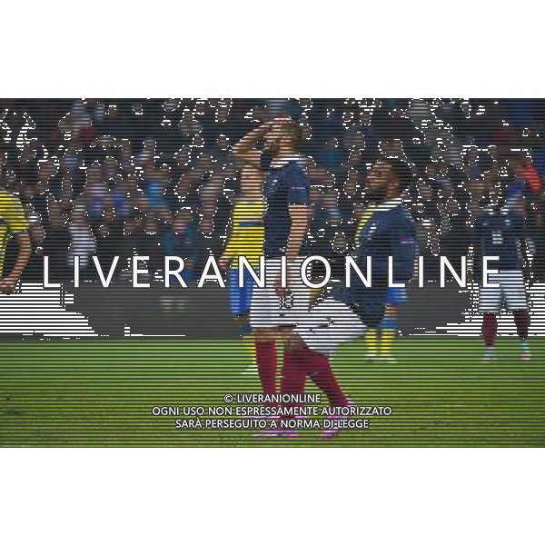 Deception Karim BENZEMA - Penalty Manque - 18.11.2014 - France / Suede - Match Amical -Marseille Photo : Dave Winter / Icon Sport AG ALDO LIVERANI SAS ONLY ITALY