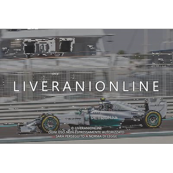 Nico Rosberg (GER) Mercedes AMG F1 W05. 21.11.2014. Formula 1 World Championship, Rd 19, Abu Dhabi Grand Prix, Yas Marina Circuit, Abu Dhabi, Practice Day. AG ALDO LIVERANI SAS ONLY ITALY