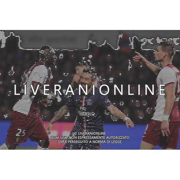 Joie Paris - Ezequiel LAVEZZI - 21.11.2014 - Metz / Paris Saint Germain - 14eme journee de Ligue 1 Photo : Fred Marvaux / Icon Sport AG ALDO LIVERANI SAS ONLY ITALY