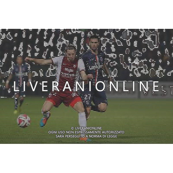 Kevin LEJEUNE / Javier PASTORE - 21.11.2014 - Metz / Paris Saint Germain - 14eme journee de Ligue 1 Photo : Fred Marvaux / Icon Sport AG ALDO LIVERANI SAS ONLY ITALY