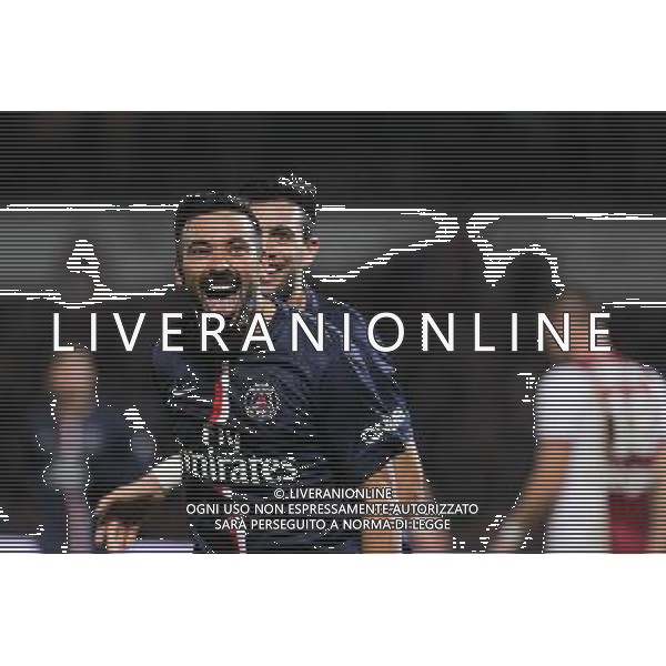 Joie Paris - Ezequiel LAVEZZI - 21.11.2014 - Metz / Paris Saint Germain - 14eme journee de Ligue 1 Photo : Fred Marvaux / Icon Sport AG ALDO LIVERANI SAS ONLY ITALY