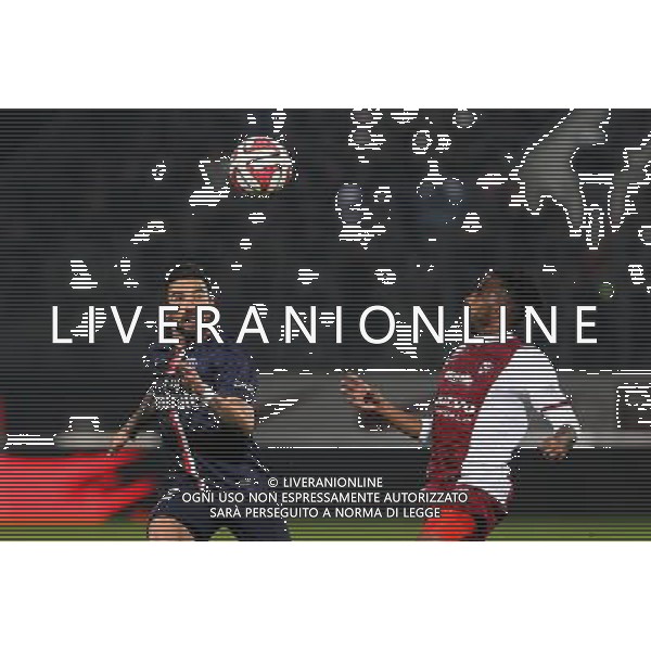 Ezequiel LAVEZZI / Romain METANIRE - 21.11.2014 - Metz / Paris Saint Germain - 14eme journee de Ligue 1 Photo : Fred Marvaux / Icon Sport AG ALDO LIVERANI SAS ONLY ITALY