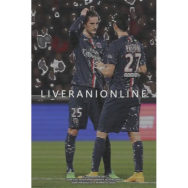 Adrien RABIOT / Javier PASTORE - 21.11.2014 - Metz / Paris Saint Germain - 14eme journee de Ligue 1 Photo : Fred Marvaux / Icon Sport AG ALDO LIVERANI SAS ONLY ITALY