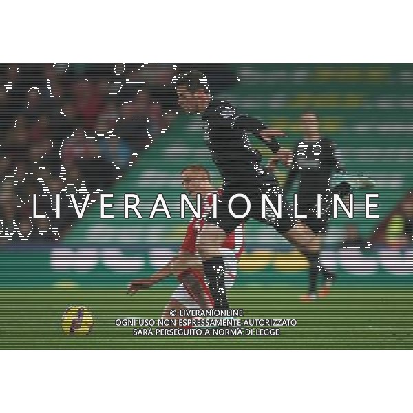 Stoke City\'s Steve Sidwell (L) tackles Burnley\'s Lukas Jutkiewicz Photographer Jack Phillips/CameraSport Football - Barclays Premiership - Stoke City v Burnley - Saturday 22nd November 2014 - Britannia Stadium - Stoke © CameraSport - 43 Linden Ave. Countesthorpe. Leicester. England. LE8 5PG - Tel: +44 (0) 116 277 4147 - admin@camerasport.com - www.camerasport.com ag aldo liverani sas only italy