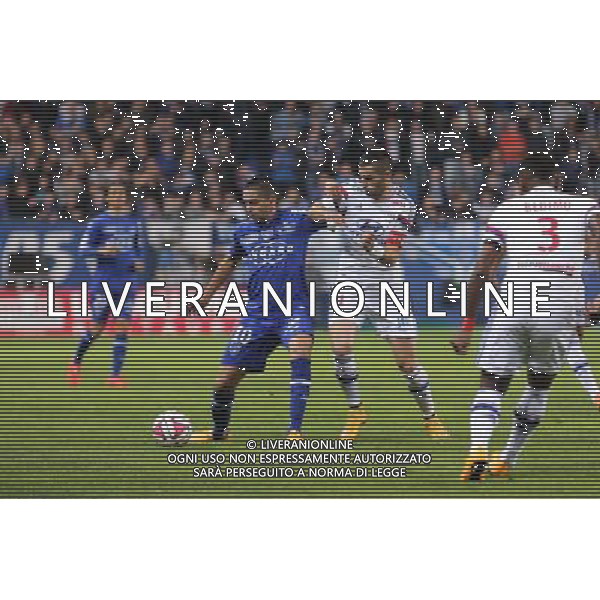 Ryad BOUDEBOUZ / Maxime GONALONS - 22.11.2014 - Bastia / Lyon - 14eme journee de Ligue 1 - Photo : Michel Maestracci/ Icon Sport AG ALDO LIVERANI SAS ONLY ITALY