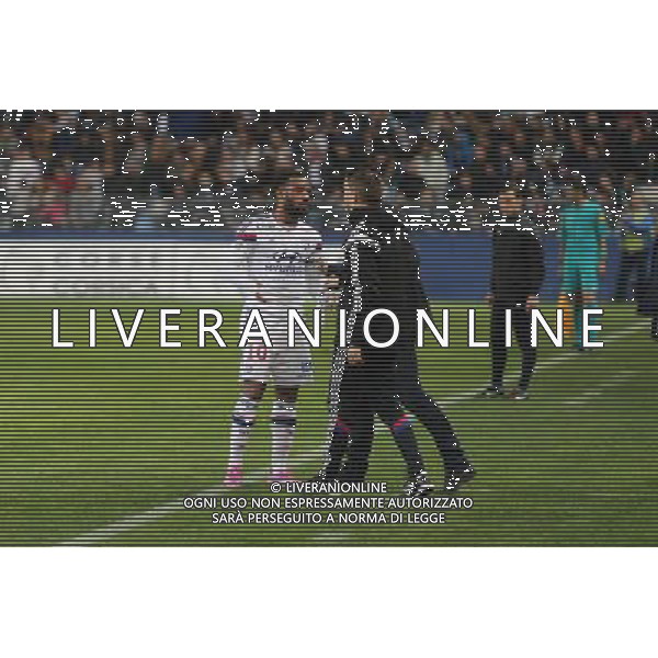 Alexandre LACAZETTE / Hubert FOURNIER - 22.11.2014 - Bastia / Lyon - 14eme journee de Ligue 1 - Photo : Michel Maestracci/ Icon Sport AG ALDO LIVERANI SAS ONLY ITALY