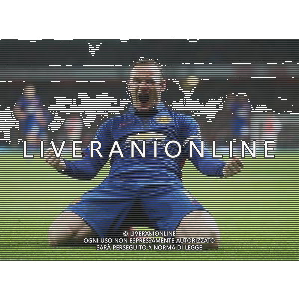 Manchester United\'s Wayne Rooney celebrates his goal Photographer Kieran Galvin/CameraSport Football - Barclays Premiership - Arsenal v Manchester United - Saturday 22nd November 2014 - The Emirates Stadium - London © CameraSport - 43 Linden Ave. Countesthorpe. Leicester. England. LE8 5PG - Tel: +44 (0) 116 277 4147 - admin@camerasport.com - www.camerasport.com AG ALDO LIVERANI SAS ONLY ITALY