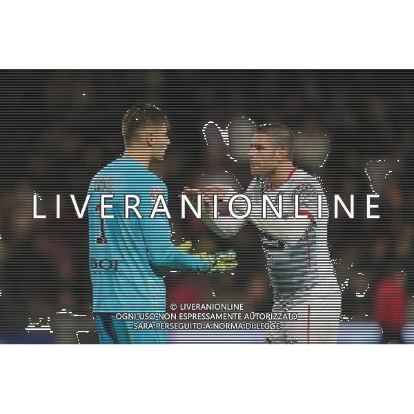 Benoit COSTIL / Sylvain ARMAND - 22.11.2014 - Guingamp / Rennes - 14eme journee de Ligue 1 Photo : Vincent Michel / Icon Sport AG ALDO LIVERANI SAS ONLY ITALY