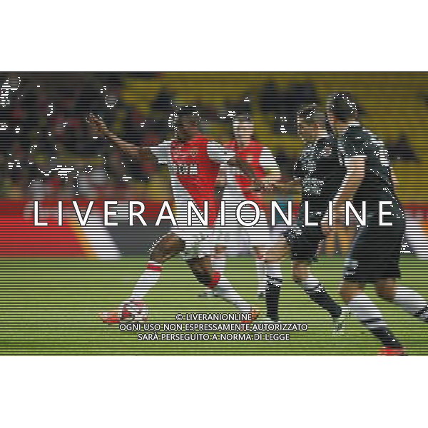 Uwa Echiejile Elderson / Florian Raspentino - 22.11.2014 - Monaco / Caen - 14eme journee de Ligue 1 - Photo : Sebastien Nogier / Icon Sport AG ALDO LIVERANI SAS ONLY ITALY