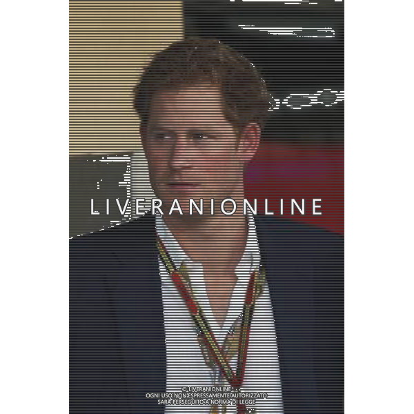 HRH Prince Harry (GBR). 23.11.2014. Formula 1 World Championship, Rd 19, Abu Dhabi Grand Prix, Yas Marina Circuit, Abu Dhabi, Race Day. AG ALDO LIVERANI SAS ONLY ITALY