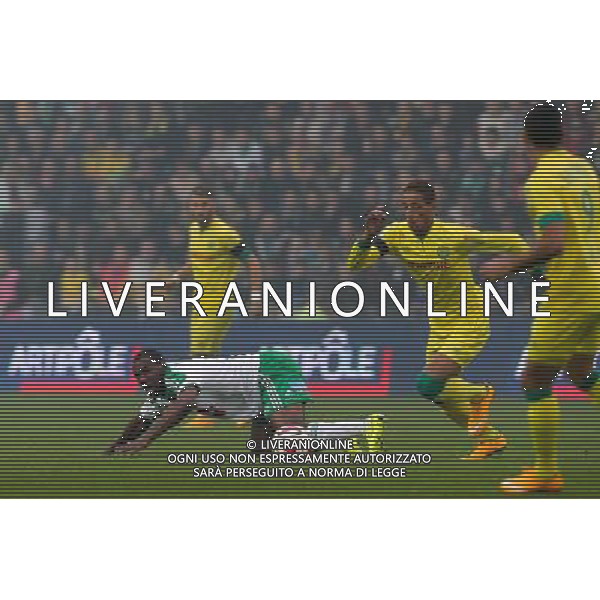 Yacine BAMMOU / Kevin THEOPHILE CATHERINE - 23.11.2014 - Nantes / Saint Etienne - 14eme journee de Ligue 1 Photo : Vincent Michel / Icon Sport AG ALDO LIVERANI SAS ONLY ITALY