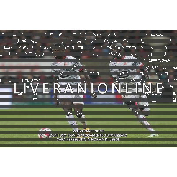 Paul Georges NTEP / Cheik MBENGUE - 22.11.2014 - Guingamp / Rennes - 14eme journee de Ligue 1 - Photo : Vincent Michel / Icon Sport AG ALDO LIVERANI SAS ONLY ITALY