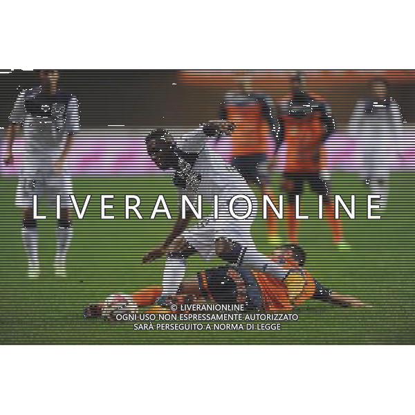 Jacques Francois MOUBANDJE / Morgan SANSON - 23.11.2014 - Montpellier / Toulouse - 14eme journee de Ligue 1 Photo : Jean Paul Thomas / Icon Sport /AGENZIA ALDO LIVERANI SAS - ITALY ONLY - EDITORIAL USE ONLY