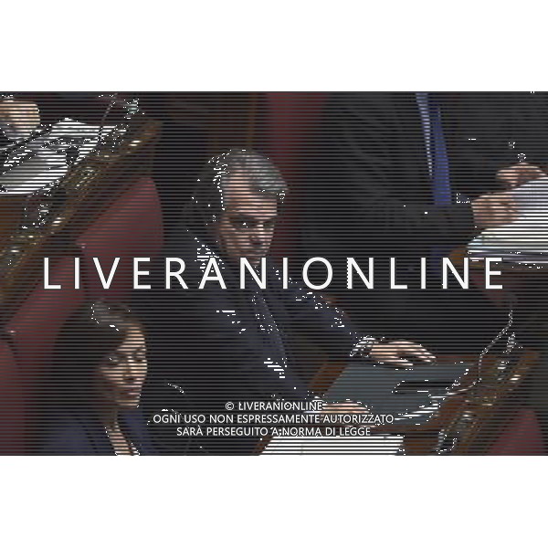 Dichiarazioni di voto del Jobs Act alla camera dall\'aula di Montecitorio Roma 25 novembre 2014 nella foto Renato Brunetta con Mara Carfagna ©Corradetti/Agenzia Aldo Liverani sas