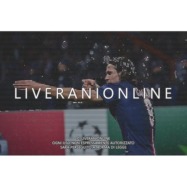 Joie PSG - Edinson CAVANI - 25.11.2014 - Paris Saint Germain / Ajax Amsterdam - Champions League Photo : Dave Winter / Icon Sport AG ALDO LIVERANI SAS ONLY ITALY