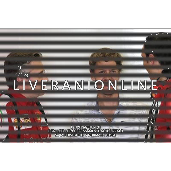 Pat Fry (GBR), Scuderia Ferrari, Technical Director and Sebastian Vettel (GER) 25.11.2014. Formula 1 Testing, Day One, Yas Marina Circuit, Abu Dhabi, Tuesday. AG ALDO LIVERANI SAS ONLY ITALY