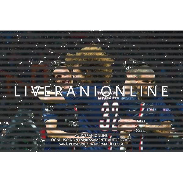 Joie Edinson CAVANI / David LUIZ - 25.11.2014 - Paris Saint Germain / Ajax Amsterdam - Champions League Photo : Dave Winter / Icon Sport AG ALDO LIVERANI SAS ONLY ITALY