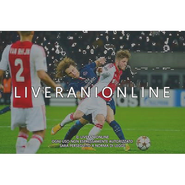 Lasse SCHONE / David LUIZ - 25.11.2014 - Paris Saint Germain / Ajax Amsterdam - Champions League Photo : Dave Winter / Icon Sport AG ALDO LIVERANI SAS ONLY ITALY