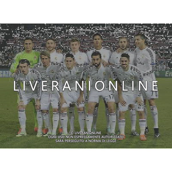 UEFA Champions League 2014/2015 Gruppo B Basilea - 26.11.2014 Basilea-Real Madrid Nella Foto:Real Madrid Squadra Formazione Navas,Ramos,Kroos,Varane,Benzema,Ronaldo,Bale,Coentrao,Rodriguez,Arbeloa,Isco /Ph.Vitez-Ag. Aldo Liverani