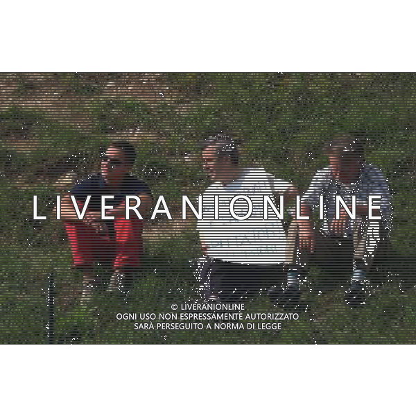 FOLGARIA 06 LUGLIO 2003 PRIMA AMICHEVOLE PERUGIA VIRTUS BASSANO NELLA FOTO: UN CONTESTATORE DI GHEDDAFI E SADDAM FOTO 1905/ROBERTO SETTONCE/ALDO LIVERANI