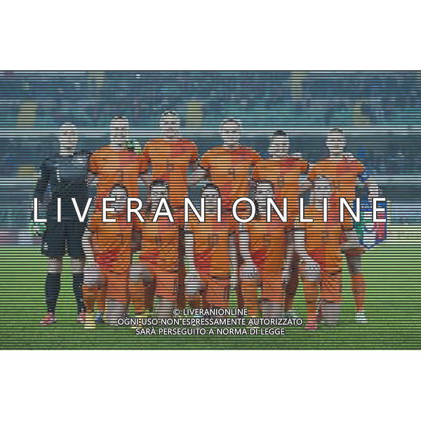 VERONA 27-11-14 PLAY OFF QUALIFICAZIONE CAMPIONATO DEL MONDO CANADA 2015 ITALIA-OLANDA NELLA FOTO:FORMAZIONE OLANDA FOTO PAOLA GARBUIO/AG.ALDO LIVERANI