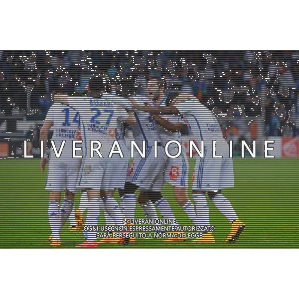 Joie Florian THAUVIN - 28.11.2014 - Marseille / Nantes - 15eme journee de Ligue 1 Photo : Gaston Petrelli / Icon Sport /Agenzia Aldo Liverani sas - ITALY ONLY - EDITORIAL USE ONLY