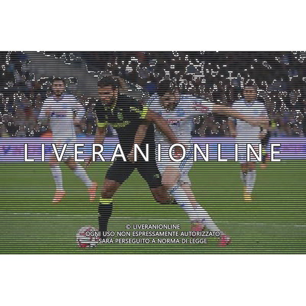 Oscar VIZCARRONDO / Andre Pierre GIGNAC - 28.11.2014 - Marseille / Nantes - 15eme journee de Ligue 1 Photo : Gaston Petrelli / Icon Sport /Agenzia Aldo Liverani sas - ITALY ONLY - EDITORIAL USE ONLY