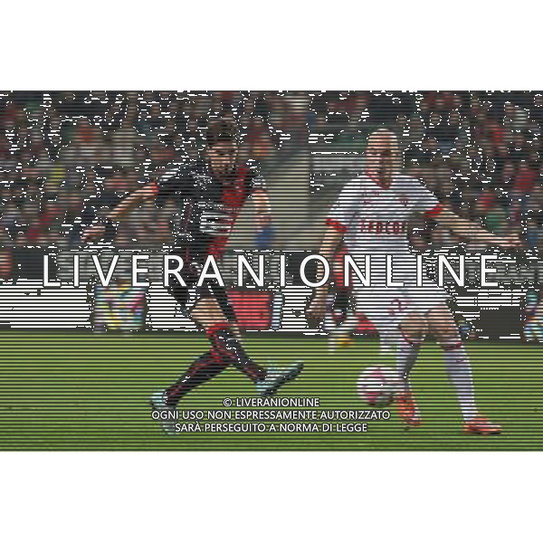 Vincent PAJOT / Andrea RAGGI - 29.11.2014 - Rennes / Monaco - 15eme journee de Ligue 1 Photo : Vincent Michel / Icon Sport AG ALDO LIVERANI SAS ONLY ITALY