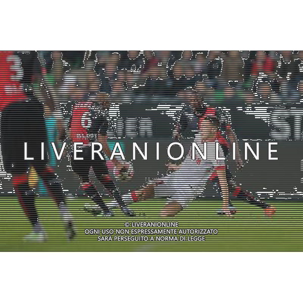 Lucas OCAMPOS / Gelson FERNANDES - 29.11.2014 - Rennes / Monaco - 15eme journee de Ligue 1 Photo : Vincent Michel / Icon Sport AG ALDO LIVERANI SAS ONLY ITALY