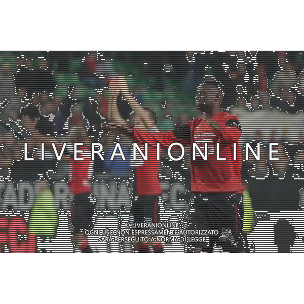 Joie Rennes - Paul- Georges NTEP - 29.11.2014 - Rennes / Monaco - 15eme journee de Ligue 1 Photo : Vincent Michel / Icon Sport AG ALDO LIVERANI SAS ONLY ITALY