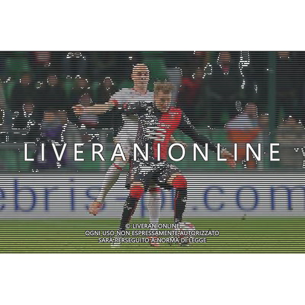 Ola TOIVONEN / Andrea RAGGI - 29.11.2014 - Rennes / Monaco - 15eme journee de Ligue 1 Photo : Vincent Michel / Icon Sport AG ALDO LIVERANI SAS ONLY ITALY