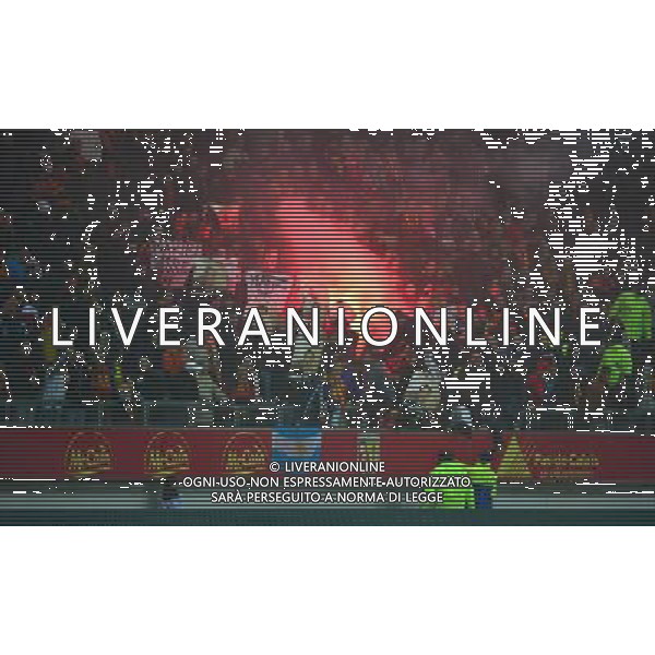 Fumigene - Colere des supporters - 29.11.2014 - Lens / Metz - 15eme journee de Ligue 1 -Amiens Photo : Dave Winter / Icon Sport