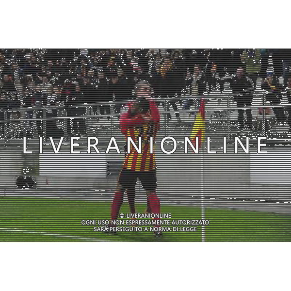 Joie Benjamin BOURIGEAUD / Ludovic BAAL - 29.11.2014 - Lens / Metz - 15eme journee de Ligue 1 -Amiens Photo : Dave Winter / Icon Sport