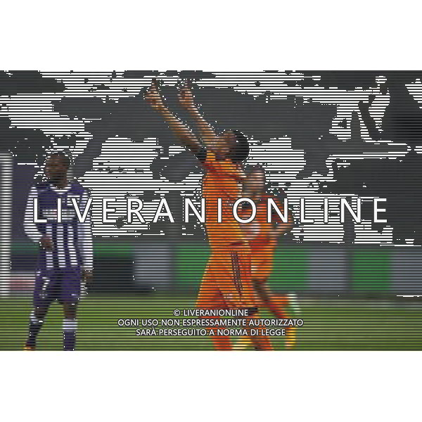 Joie Jordan Ayew - 29.11.2014 - Toulouse / Lorient - 15eme journee de Ligue 1 Photo : Manuel Blondeau / Icon Sport AG ALDO LIVERANI SAS ONLY ITALY