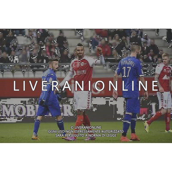 David NGOG - 29.11.2014 - Reims / Bastia - 15eme journee de Ligue 1 Photo : Fred Porcu / Icon Sport AG ALDO LIVERANI SAS ONLY ITALY