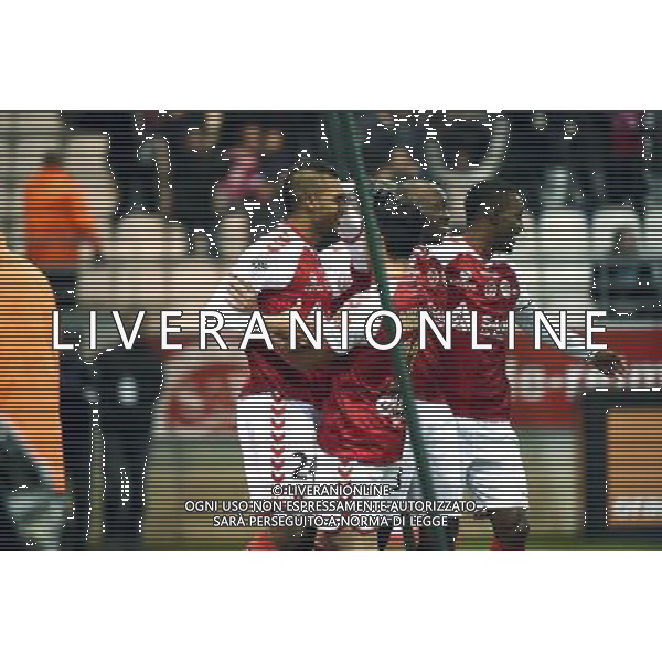 Joie David NGOG - 29.11.2014 - Reims / Bastia - 15eme journee de Ligue 1 Photo : Fred Porcu / Icon Sport AG ALDO LIVERANI SAS ONLY ITALY