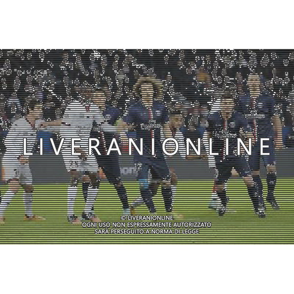 Thiago Silva / David Luiz / Thiago Motta / Zlatan Ibrahimovic - 29.11.2014 - Paris Saint Germain / Nice - 15eme journee de Ligue 1 Photo : Andre Ferreira / Icon Sport /Agenzia Aldo Liverani sas - ITALY ONLY - EDITORIAL USE ONLY