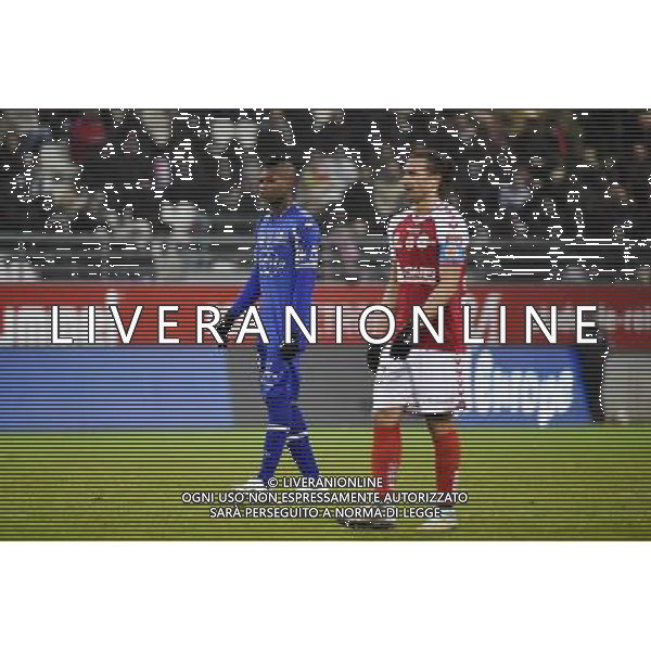 Djibril CISSE / Mickael TACALFRED - 29.11.2014 - Reims / Bastia - 15eme journee de Ligue 1 Photo : Fred Porcu / Icon Sport /Agenzia Aldo Liverani sas - ITALY ONLY - EDITORIAL USE ONLY