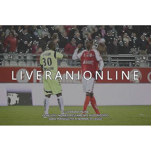 Johny PLACIDE / Prince ONIANGUE - 29.11.2014 - Reims / Bastia - 15eme journee de Ligue 1 Photo : Fred Porcu / Icon Sport /Agenzia Aldo Liverani sas - ITALY ONLY - EDITORIAL USE ONLY