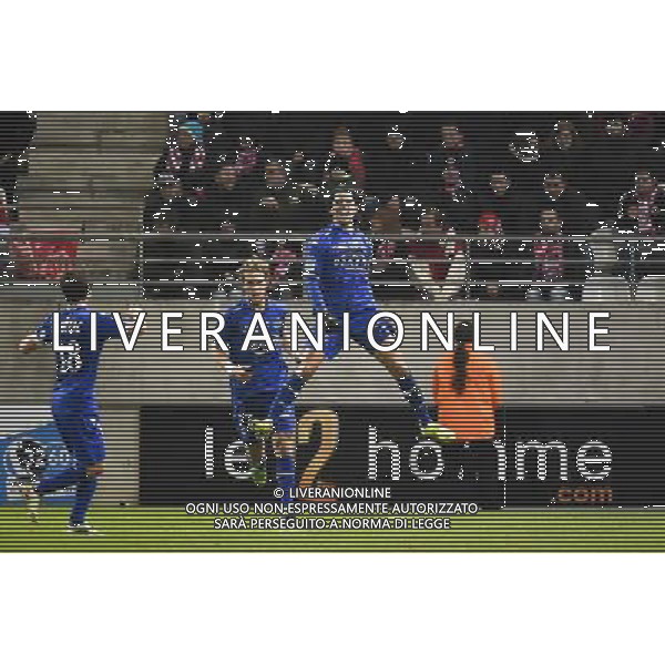 Joie Francois Joseph MODESTO - 29.11.2014 - Reims / Bastia - 15eme journee de Ligue 1 Photo : Fred Porcu / Icon Sport /Agenzia Aldo Liverani sas - ITALY ONLY - EDITORIAL USE ONLY