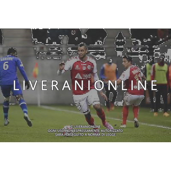 David NGOG - 29.11.2014 - Reims / Bastia - 15eme journee de Ligue 1 Photo : Fred Porcu / Icon Sport /Agenzia Aldo Liverani sas - ITALY ONLY - EDITORIAL USE ONLY