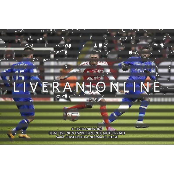 Julian PALMIERI / David NGOG / Romaric - 29.11.2014 - Reims / Bastia - 15eme journee de Ligue 1 Photo : Fred Porcu / Icon Sport /Agenzia Aldo Liverani sas - ITALY ONLY - EDITORIAL USE ONLY