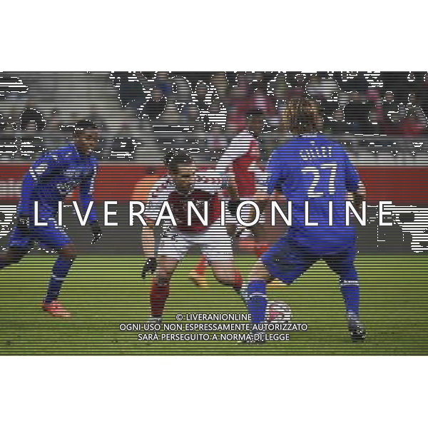 Francois KAMANO / Mickael TACALFRED / Guillaume GILLET - 29.11.2014 - Reims / Bastia - 15eme journee de Ligue 1 Photo : Fred Porcu / Icon Sport /Agenzia Aldo Liverani sas - ITALY ONLY - EDITORIAL USE ONLY