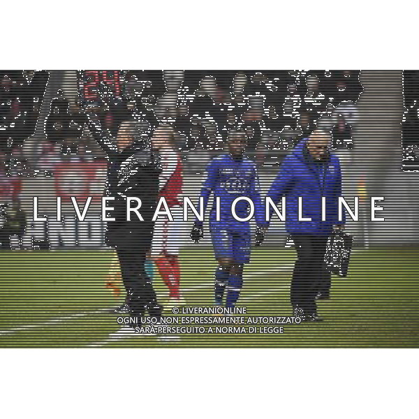 Ghislain PRINTANT / Hervin ONGENDA / Joseph BONAVITA - 29.11.2014 - Reims / Bastia - 15eme journee de Ligue 1 Photo : Fred Porcu / Icon Sport /Agenzia Aldo Liverani sas - ITALY ONLY - EDITORIAL USE ONLY