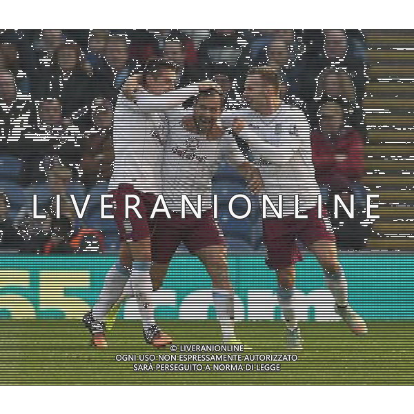 Aston Villa\'s Joe Cole (centre) celebrates scoring the opening goal with team-mates Ashley Westwood (left) and Andreas Weimann Photographer Rich Linley/CameraSport Football - Barclays Premiership - Burnley v Aston Villa - Saturday 29th November 2014 - Turf Moor - Burnley © CameraSport - 43 Linden Ave. Countesthorpe. Leicester. England. LE8 5PG - Tel: +44 (0) 116 277 4147 - admin@camerasport.com - www.camerasport.com AG ALDO LIVERANI SAS ONLY ITALY