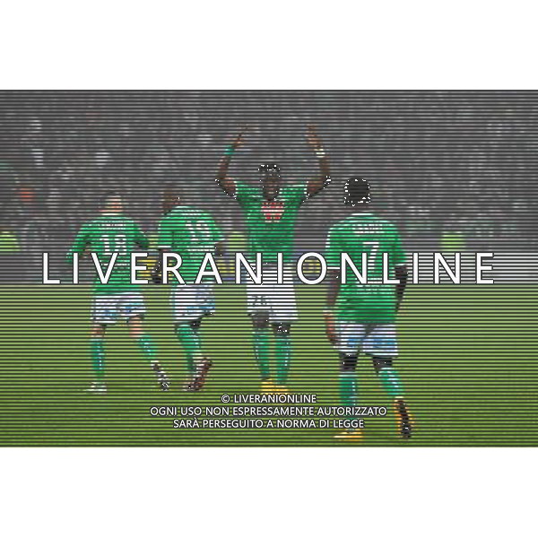 Joie Moustapha Bayal Sall - 30.11.2014 - Saint Etienne / Lyon - 15eme journee de Ligue 1 Photo : Jean Paul Thomas / Icon Sport AG ALDO LIVERANI SAS ONLY ITALY