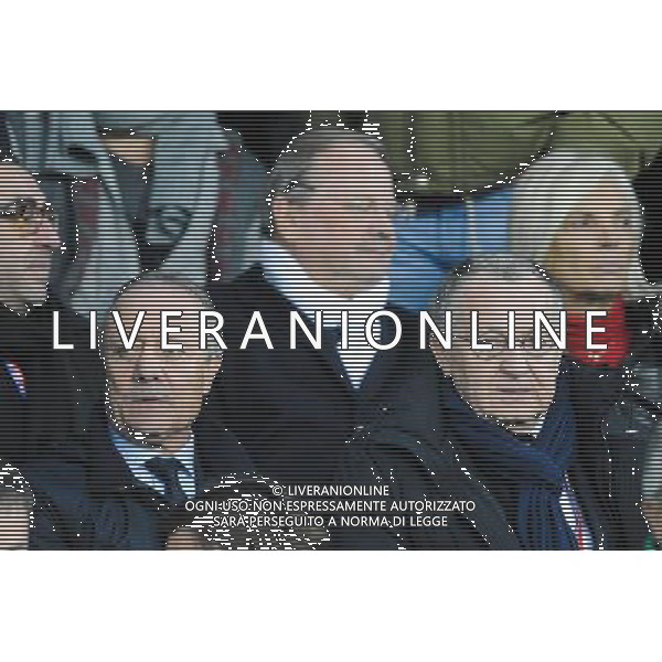 Bernard LACOMBE / Jean Michel AULAS - 30.11.2014 - Saint Etienne / Lyon - 15eme journee de Ligue 1 Photo : Jean Paul Thomas / Icon Sport AG ALDO LIVERANI SAS ONLY ITALY