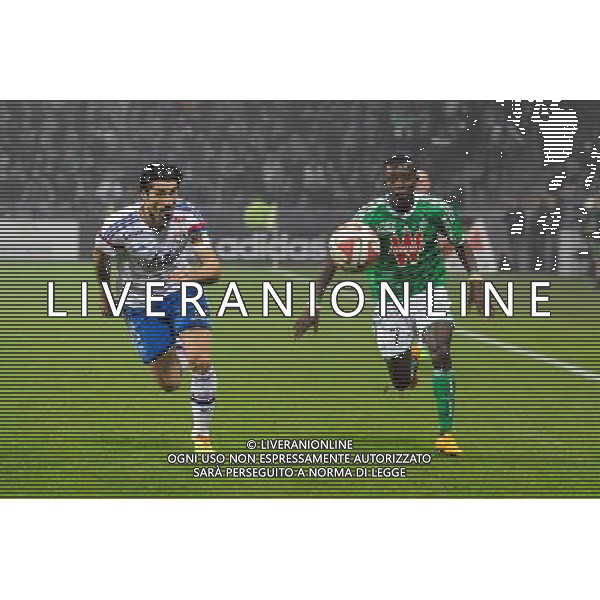 Milan BISEVAC / Max Alain GRADEL - 30.11.2014 - Saint Etienne / Lyon - 15eme journee de Ligue 1 Photo : Jean Paul Thomas / Icon Sport AG ALDO LIVERANI SAS ONLY ITALY