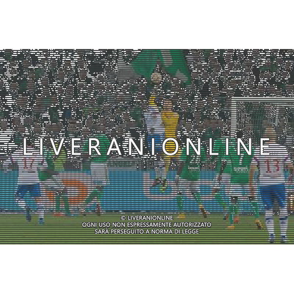 Stephane RUFFIER - 30.11.2014 - Saint Etienne / Lyon - 15eme journee de Ligue 1 Photo : Jean Paul Thomas / Icon Sport AG ALDO LIVERANI SAS ONLY ITALY