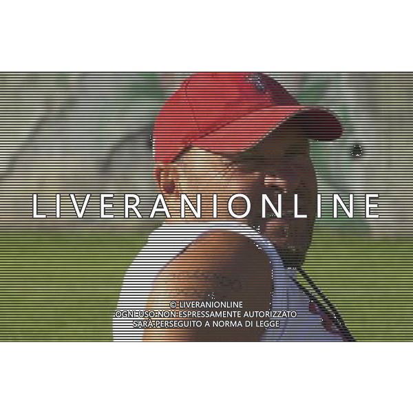 FOLGARIA 06 LUGLIO 2003 PRIMA AMICHEVOLE PERUGIA VIRTUS BASSANO NELLA FOTO: SERSE COSMI CON IL TATUAGGIO SUL BRACCIO DEL NOME DEI FIGLI FOTO 1905/ROBERTO SETTONCE/ALDO LIVERANI